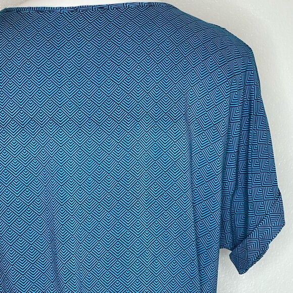 Pixley Martin Tie Waist Geometric Print Tunic Top Size XL - Picture 8 of 16